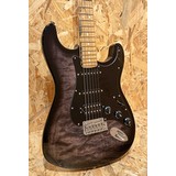 Pre Owned Fender 2019 American QMT Stratocaster HSS Pale Moon Ebony - Transparent Black Inc. Case (353533)